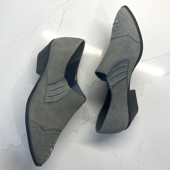 Mootsies Tootsies Vintage Western Studded Booties Sage Grey Size 7 - Picture 4 of 8